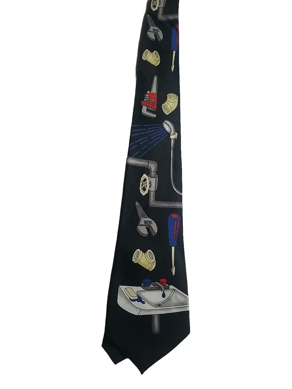 Vintage Renaissance Men Toolset Plumbing Hand Made Necktie
